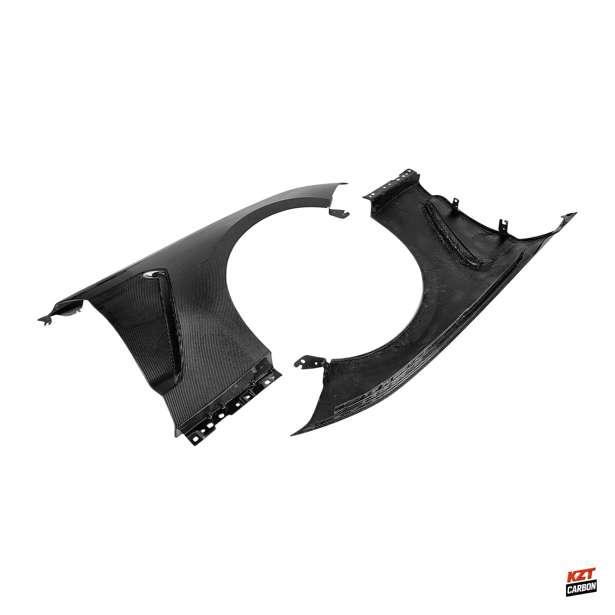For Ford Mustang 2018-23 Only Carbon GT350 Style Front Bumper Vented Fender Pair