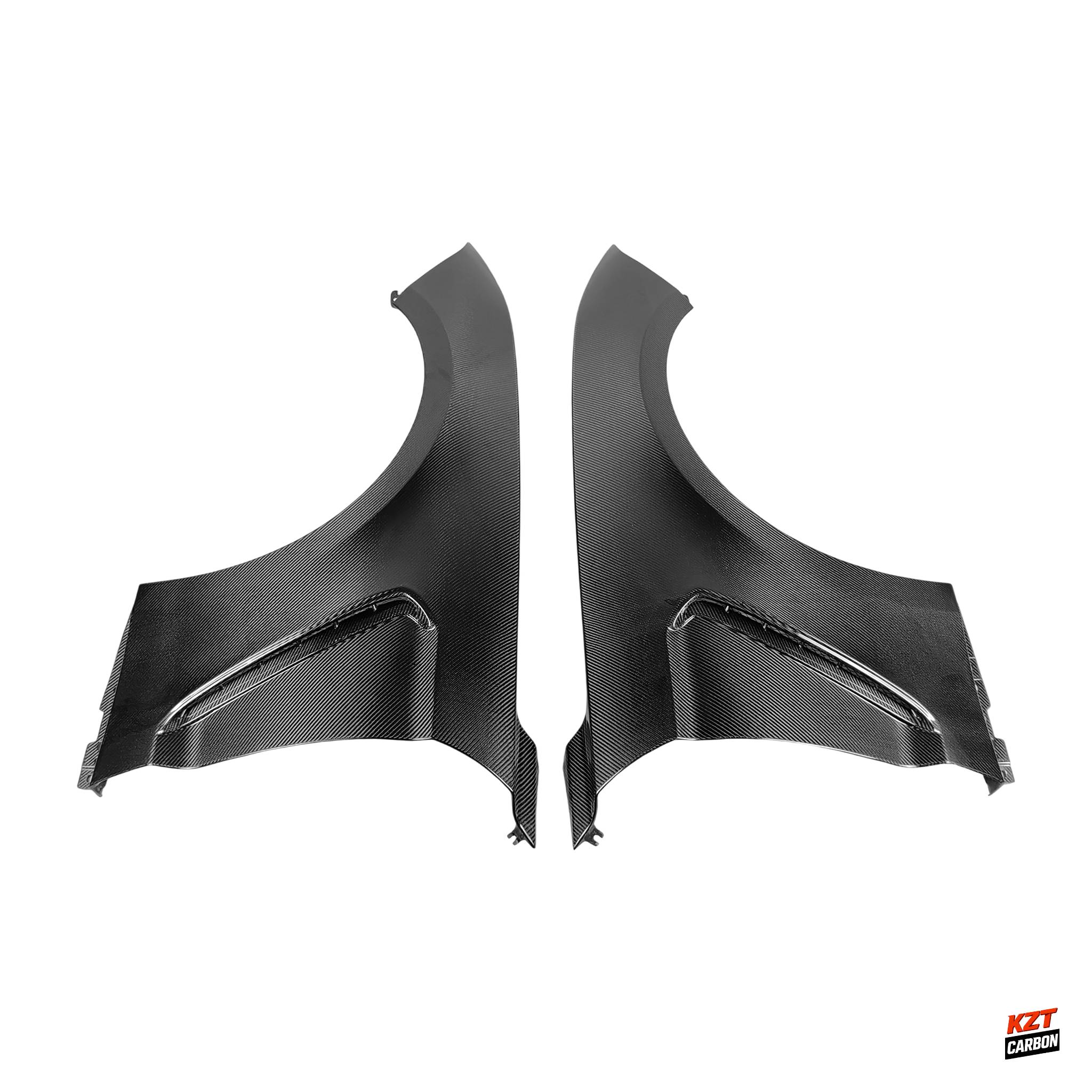 For Ford Mustang 2018-23 Only Carbon GT350 Style Front Bumper Vented Fender Pair