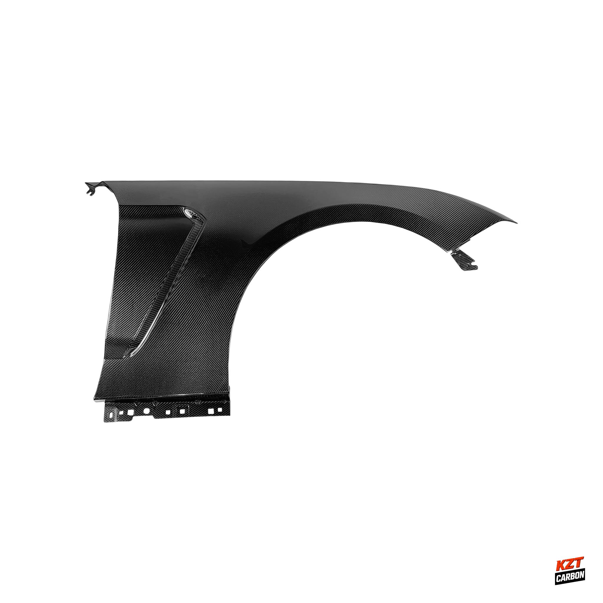 For Ford Mustang 2018-23 Only Carbon GT350 Style Front Bumper Vented Fender Pair