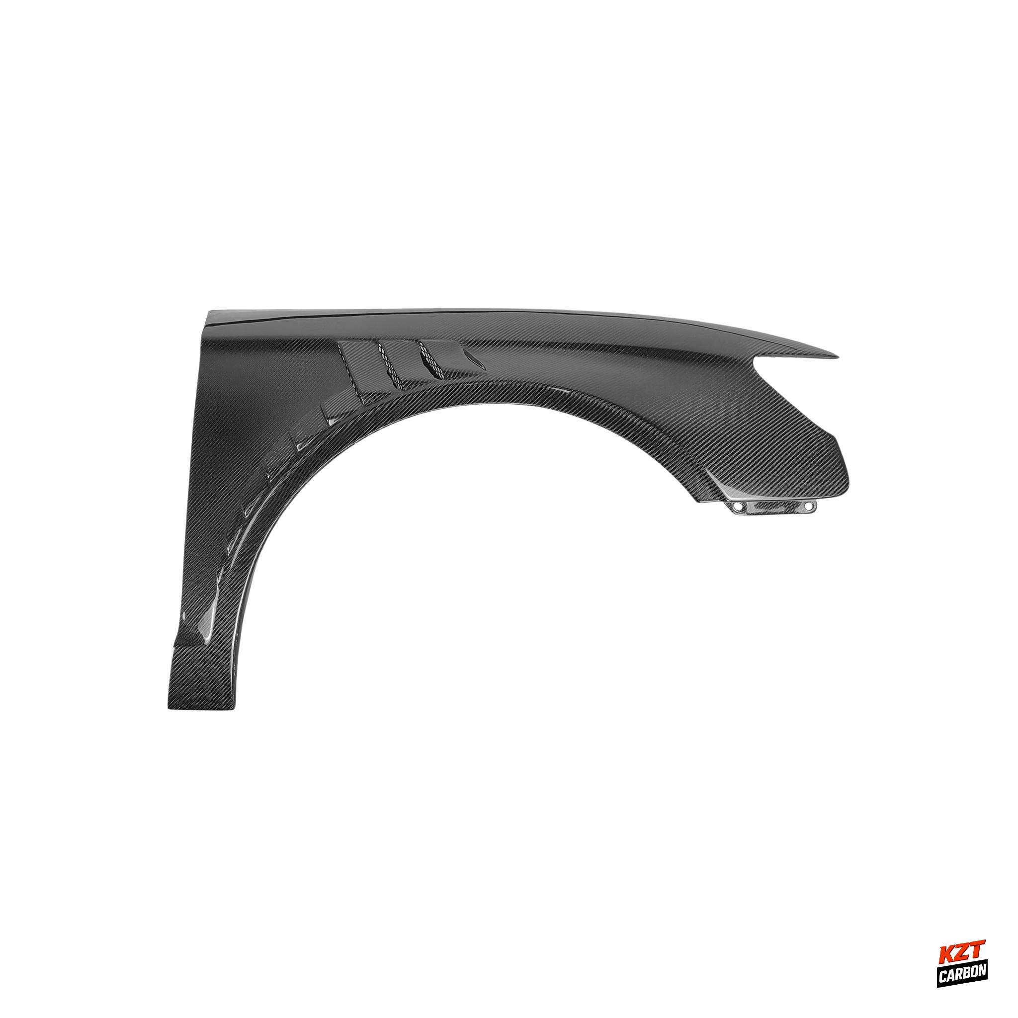 For Audi A3 S3 RS3 12-20 Carbon KZA Style Front Bumper Side Vented Fender Pair