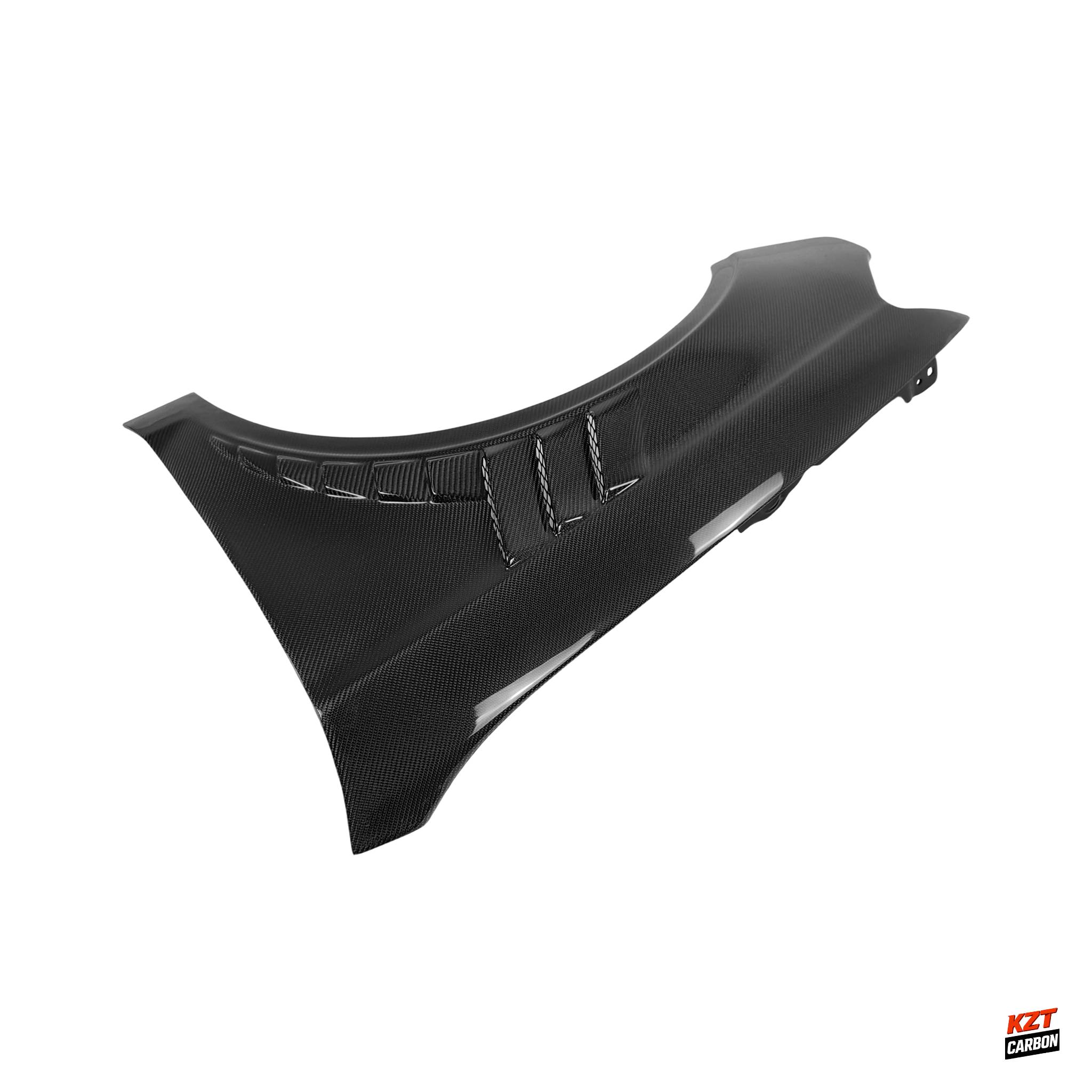 For Audi A3 S3 RS3 12-20 Carbon KZA Style Front Bumper Side Vented Fender Pair