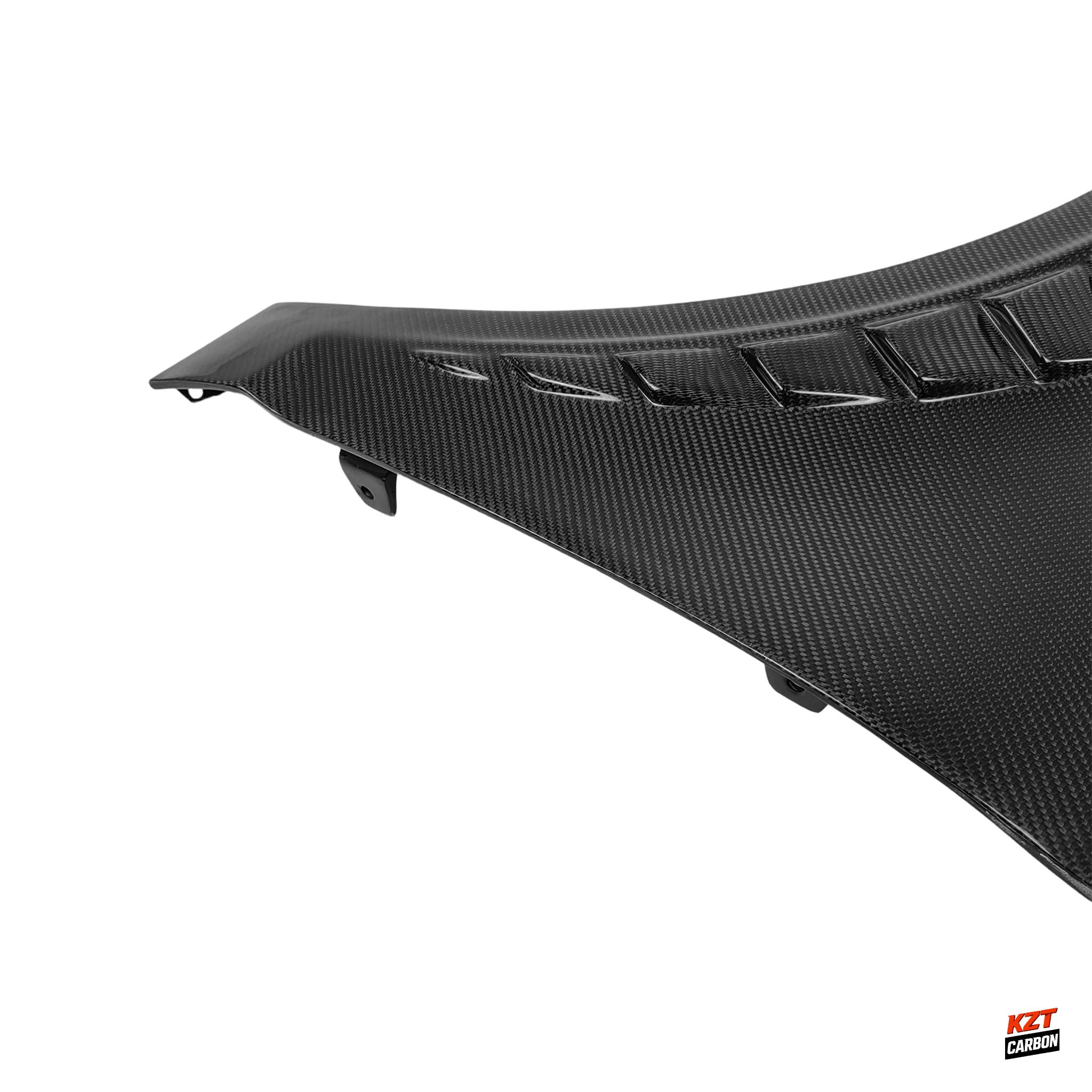 For Audi A3 S3 RS3 12-20 Carbon KZA Style Front Bumper Side Vented Fender Pair