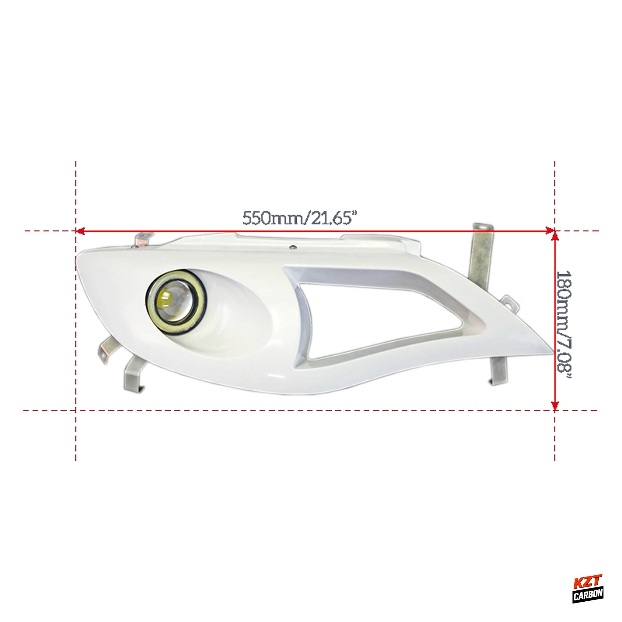 For Impreza WRX STI GRB 08-14 LHD Only Vented Headlight Replacement With LED FRP