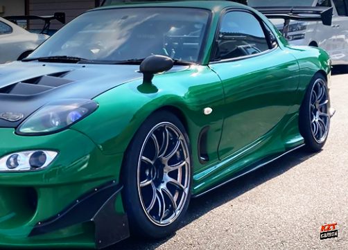 For Mazda RX-7 FD3S RE Style Carbon Fiber Front Fender Big Outlet Ducts Pair