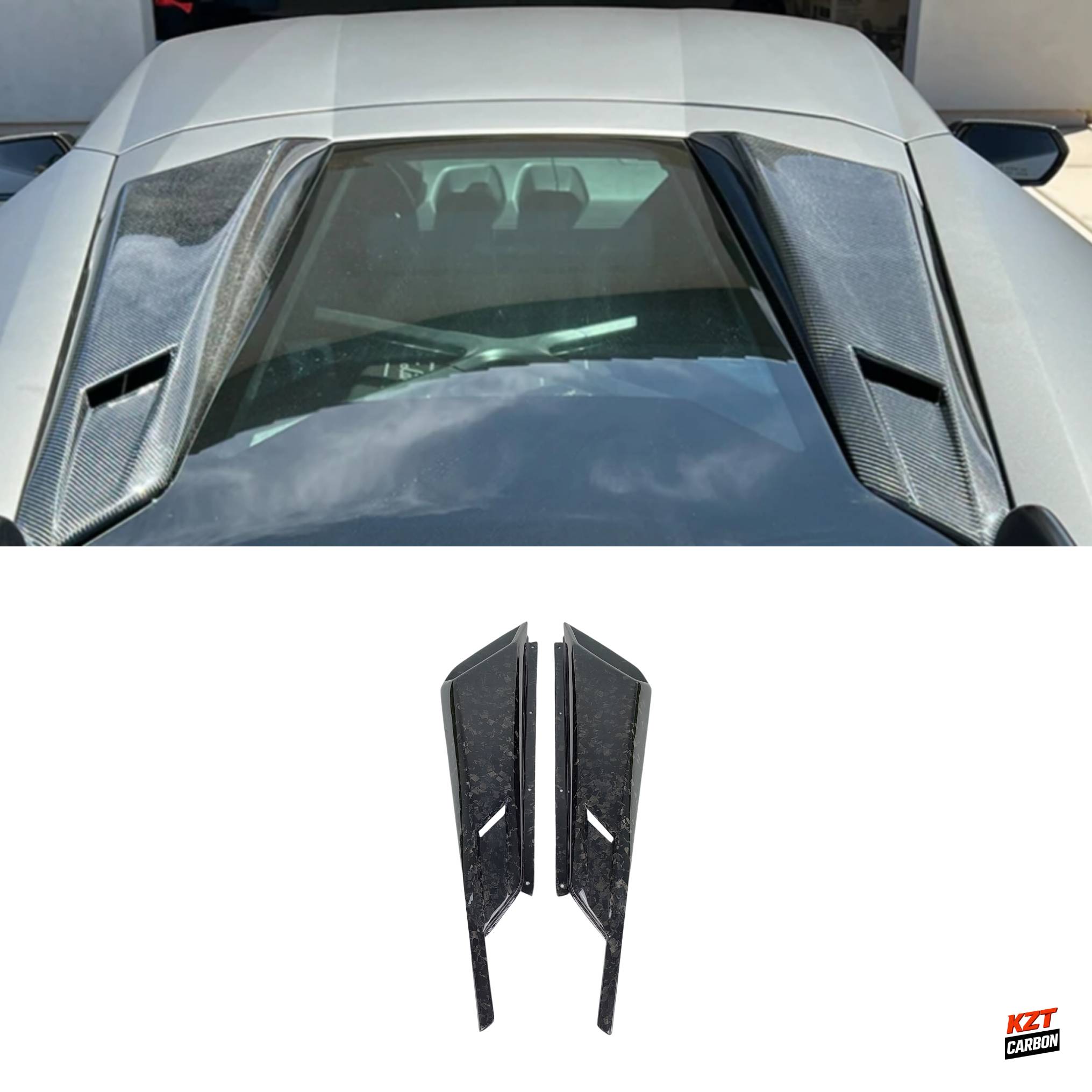 For Lamborghini Huracan LP610-4 Forged Carbon DM Style Rear Trunk Vents Cover