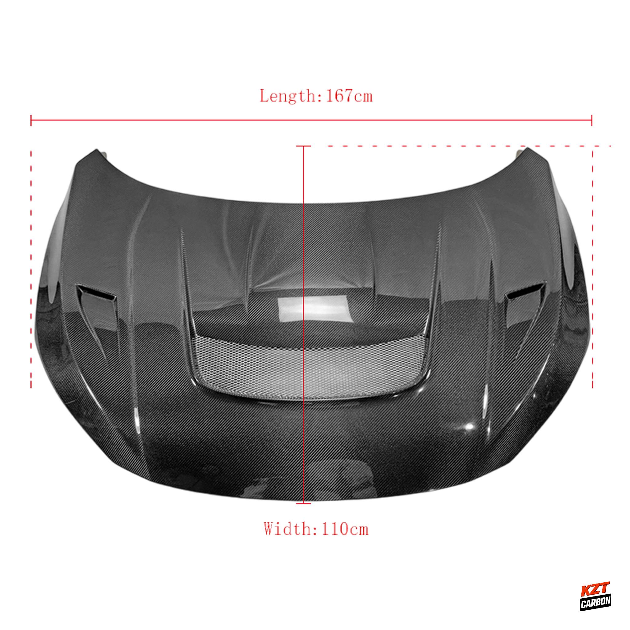 For Honda Civic Type R FK8 Hatchback 17-21 Carbon VS Style Front Vented Hood