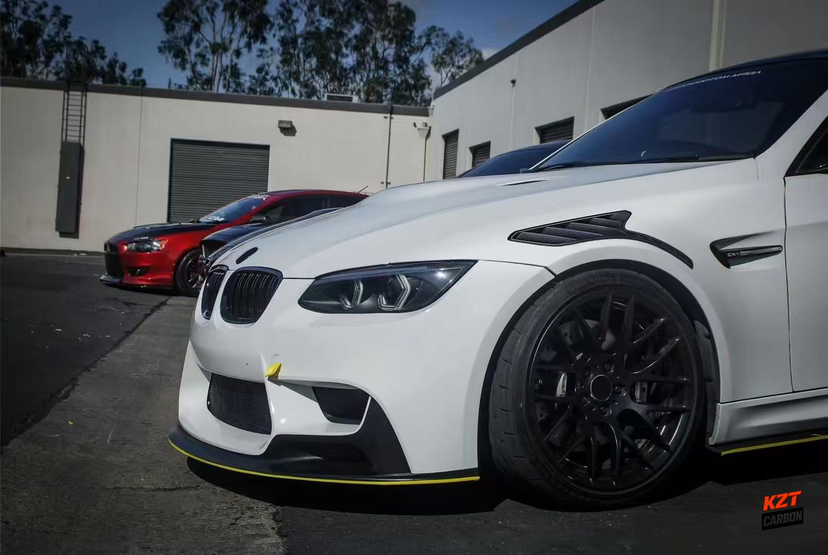 For BMW E92 Real M3 07-13 Dry Carbon WD Style Front Side Fender Vents Cover
