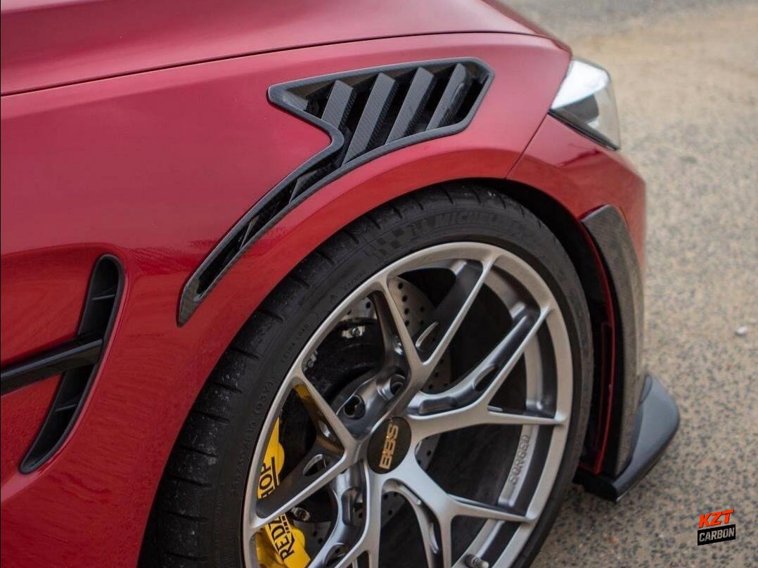For BMW E92 Real M3 07-13 Dry Carbon WD Style Front Side Fender Vents Cover