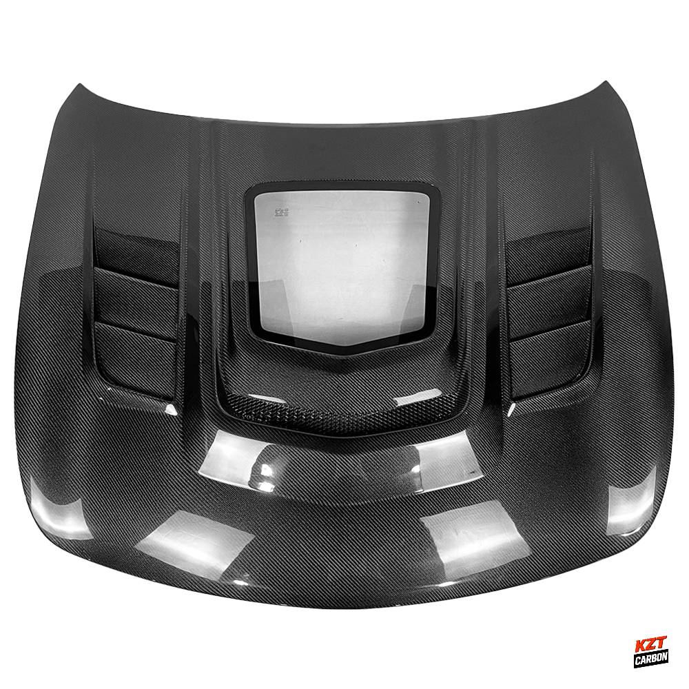 For Infiniti G37 Q40 4 Door Sedan 08-13 Carbon Fiber Clear Glass Vented Front Hood