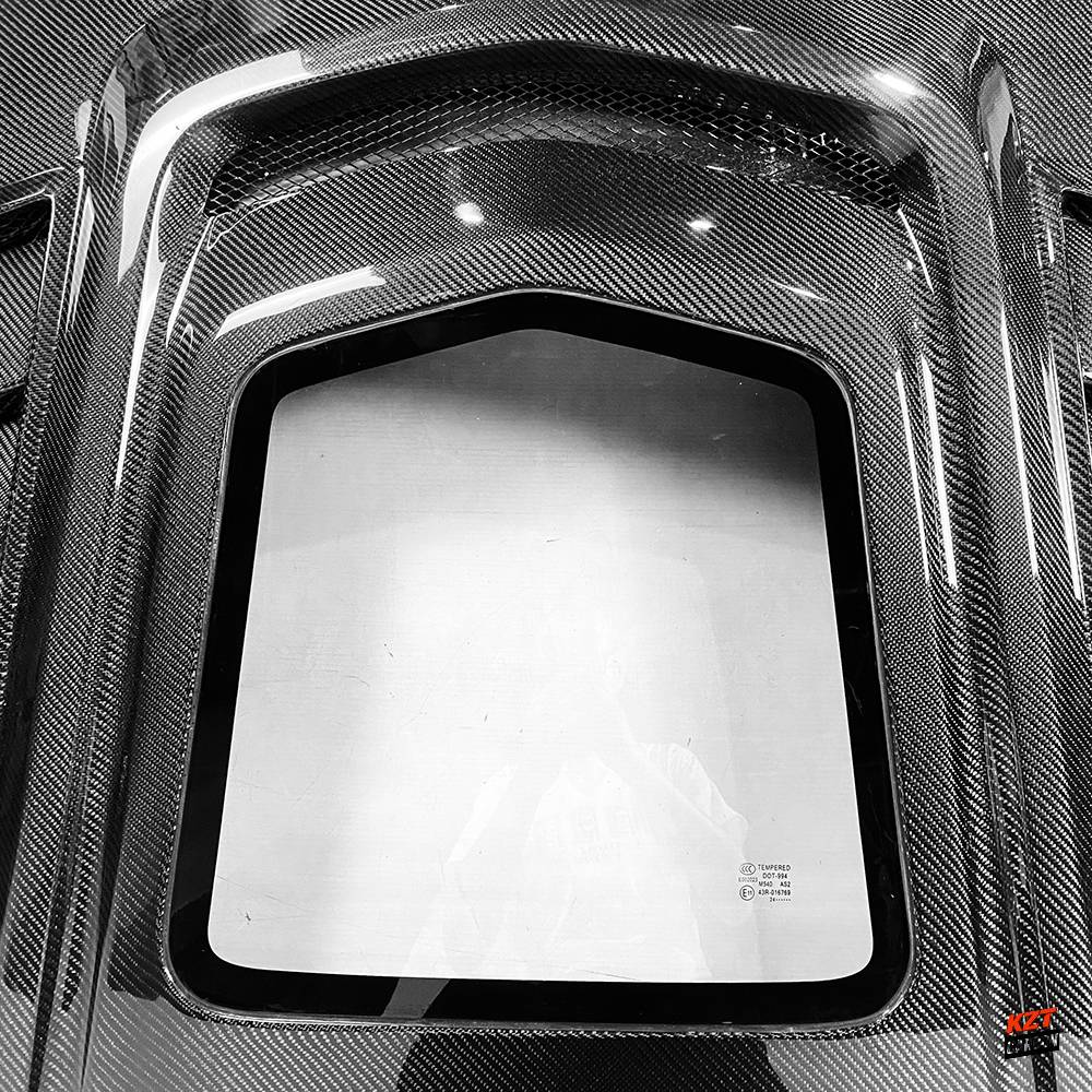 For Infiniti G37 Q40 4 Door Sedan 08-13 Carbon Fiber Clear Glass Vented Front Hood