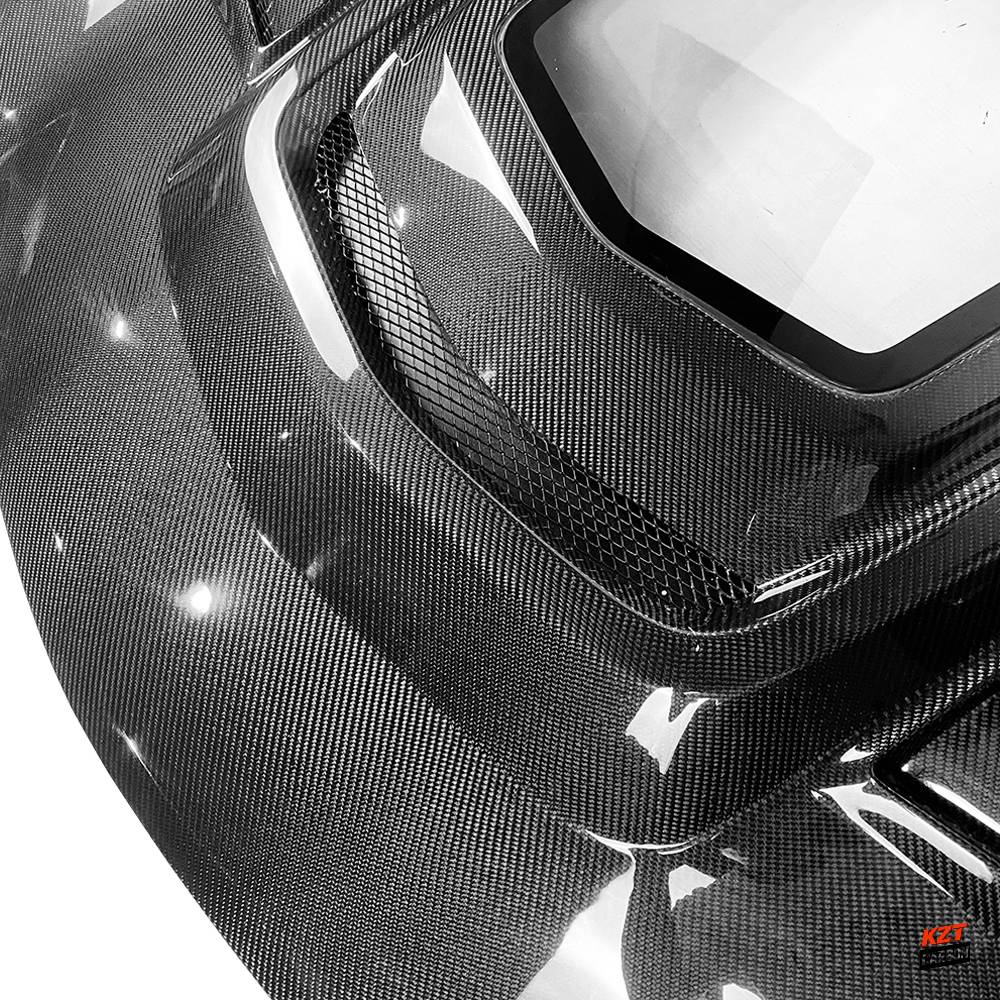 For Infiniti G37 Q40 4 Door Sedan 08-13 Carbon Fiber Clear Glass Vented Front Hood