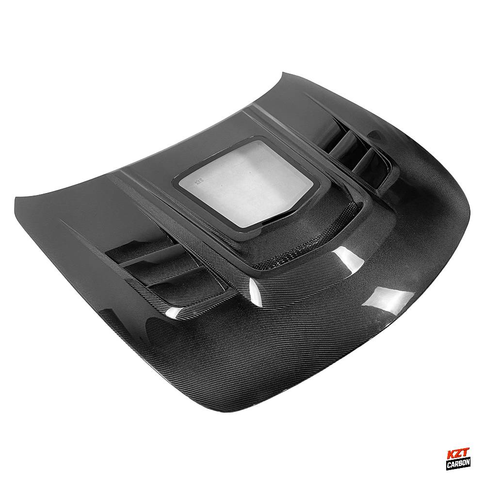 For Infiniti G37 Q40 4 Door Sedan 08-13 Carbon Fiber Clear Glass Vented Front Hood