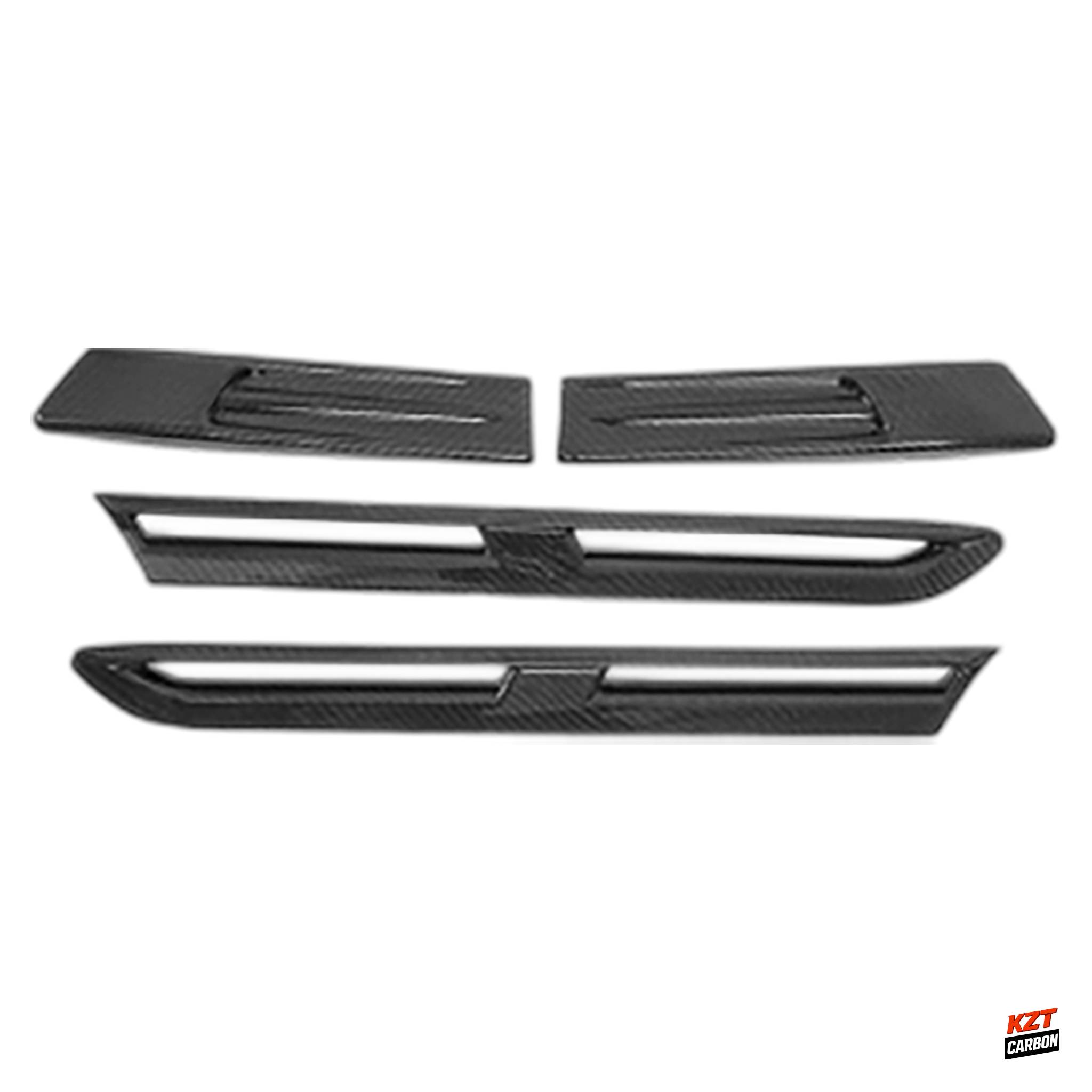 For Nissan GTR R35 07-16 Dry Carbon OE Style Fender Vents And Emblem Cover 4pcs