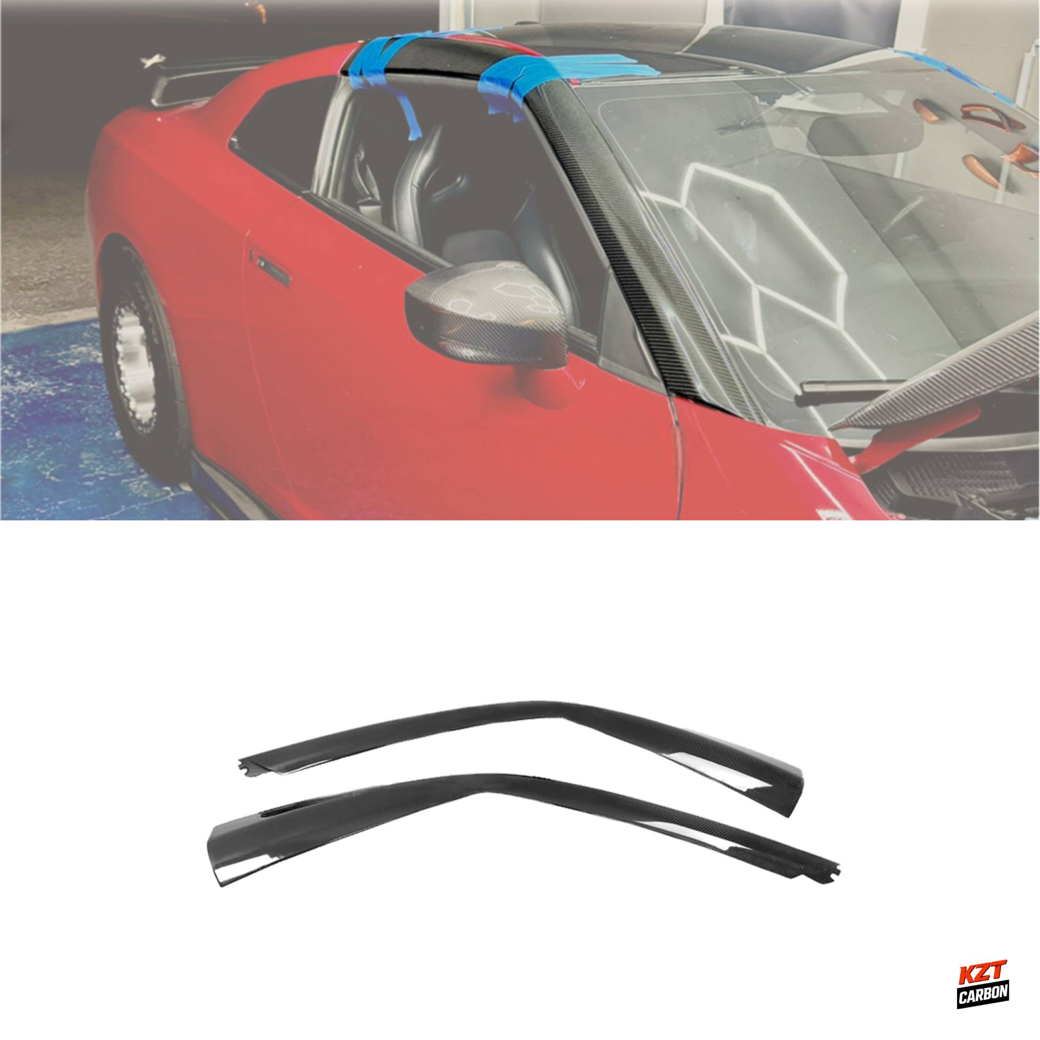 For R35 08-17 A-Pilla A Pilla Cover 2pcs
