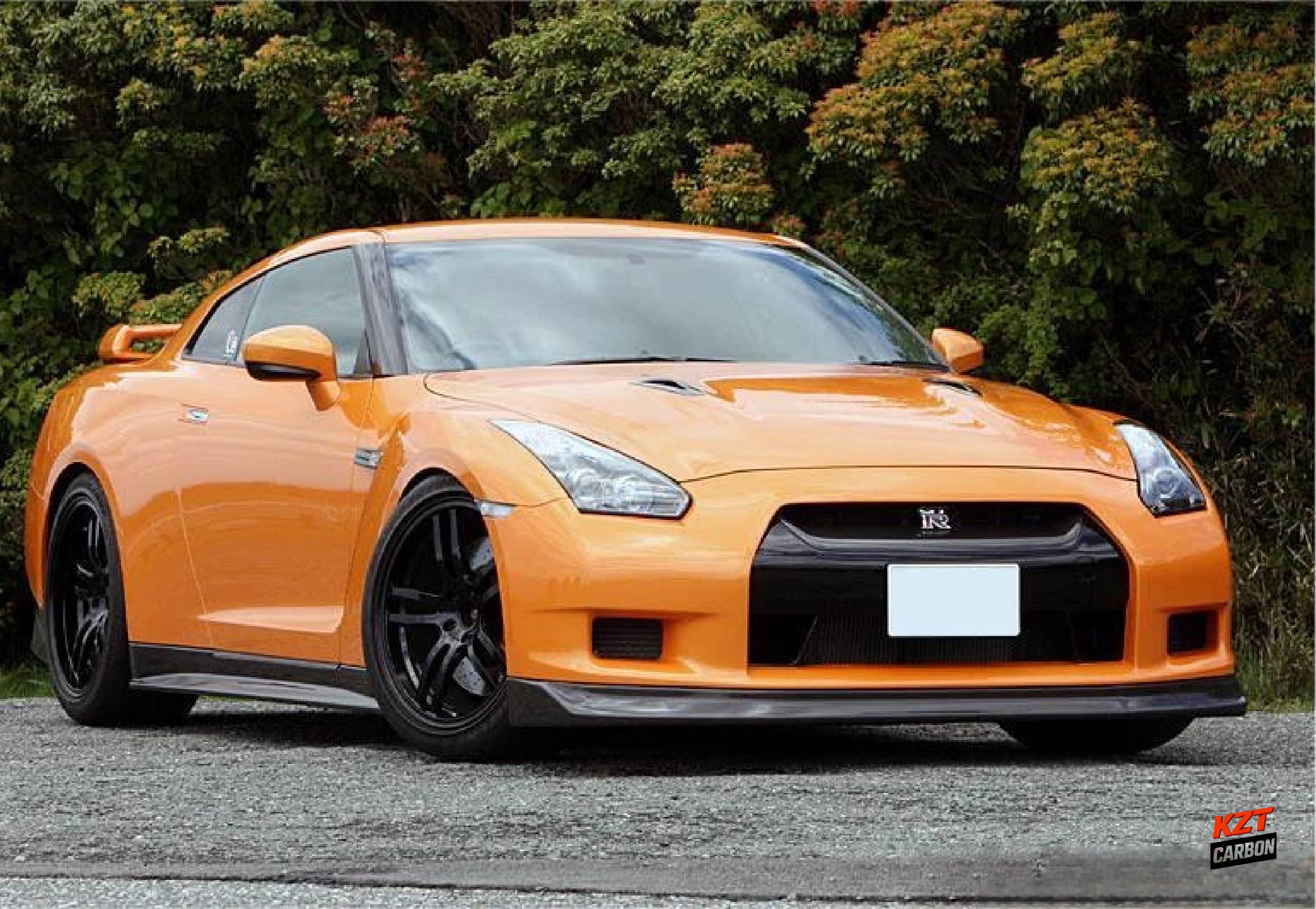For Nissan R35 08-12 Only GTR ZL Style Carbon Fiber Front Bumper Bottom Lip