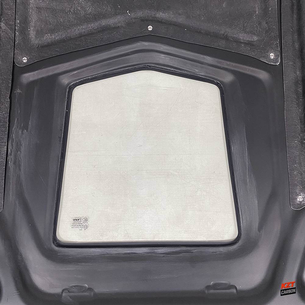 For Infiniti G37 Q40 2 Door Coupe 08-13 Honeycomb Carbon Clear Glass Vent Front Hood