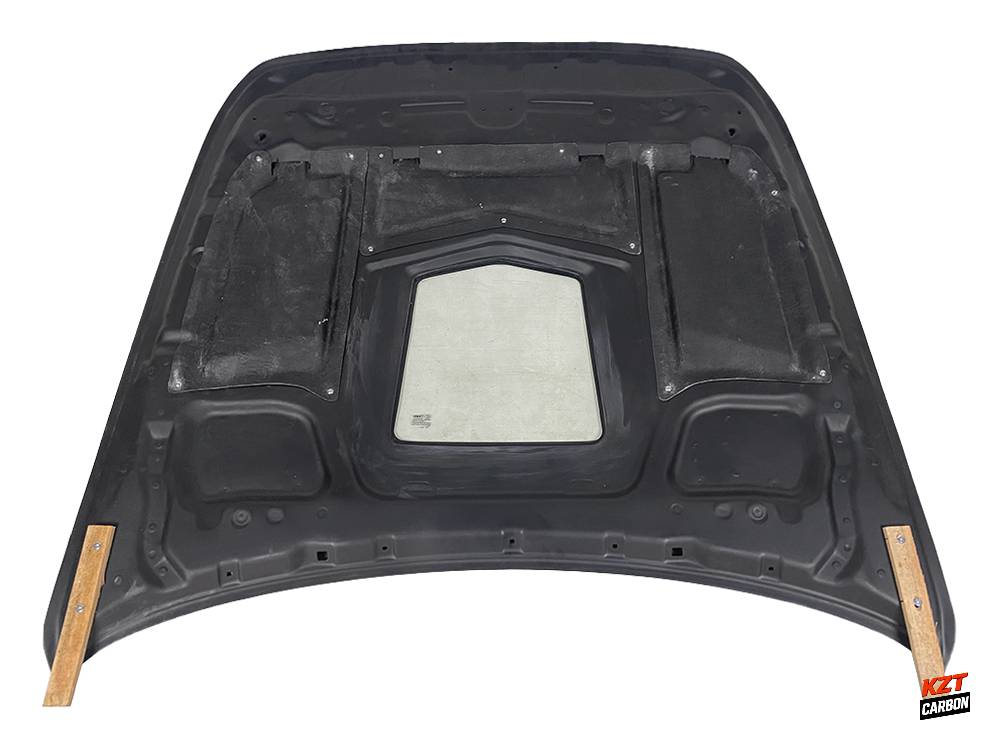 For Infiniti G37 Q40 2 Door Coupe 08-13 Honeycomb Carbon Clear Glass Vent Front Hood