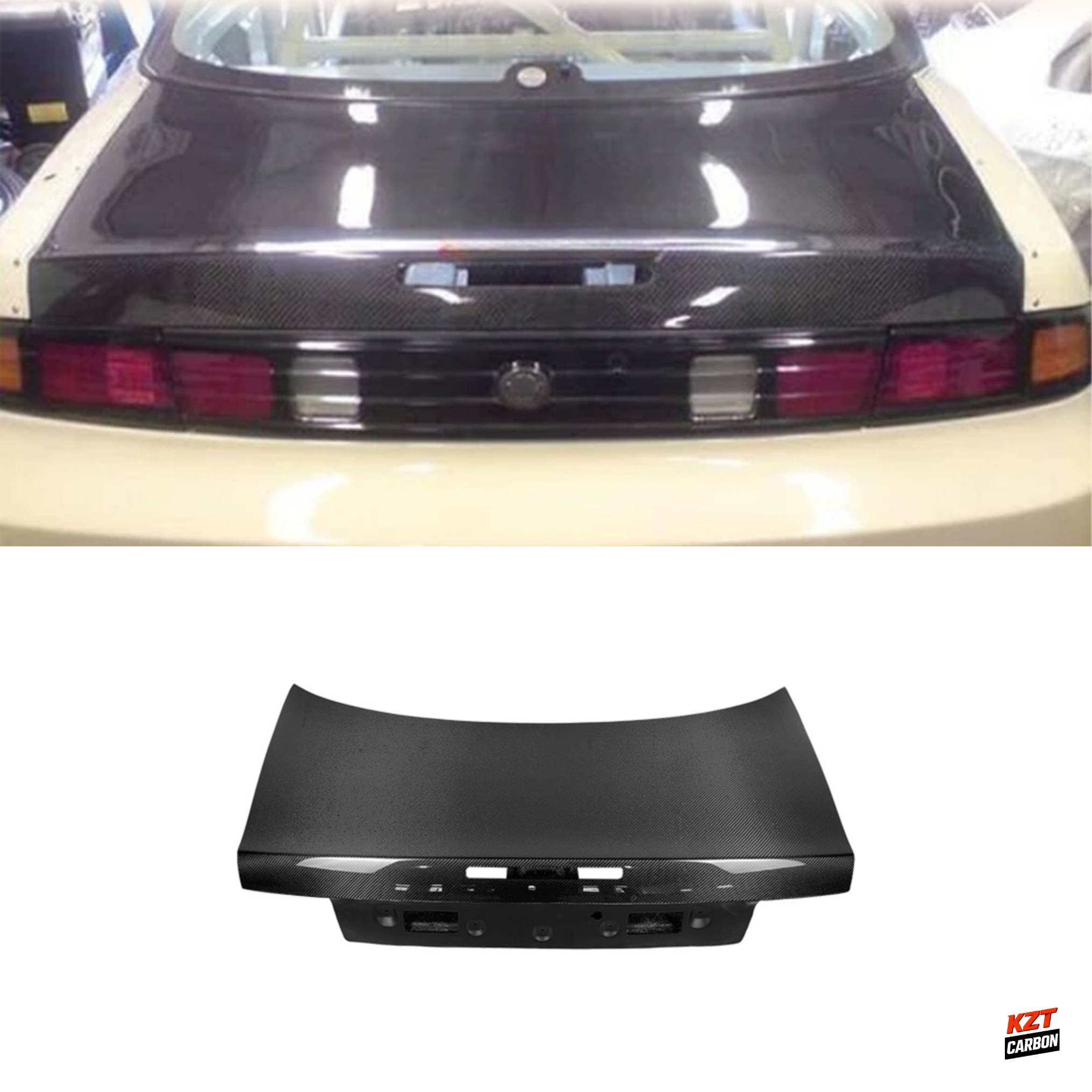 For Nissan Silvia S14 S14A 200SX 93-98 Carbon Rear Trunk with Brake Light Hole