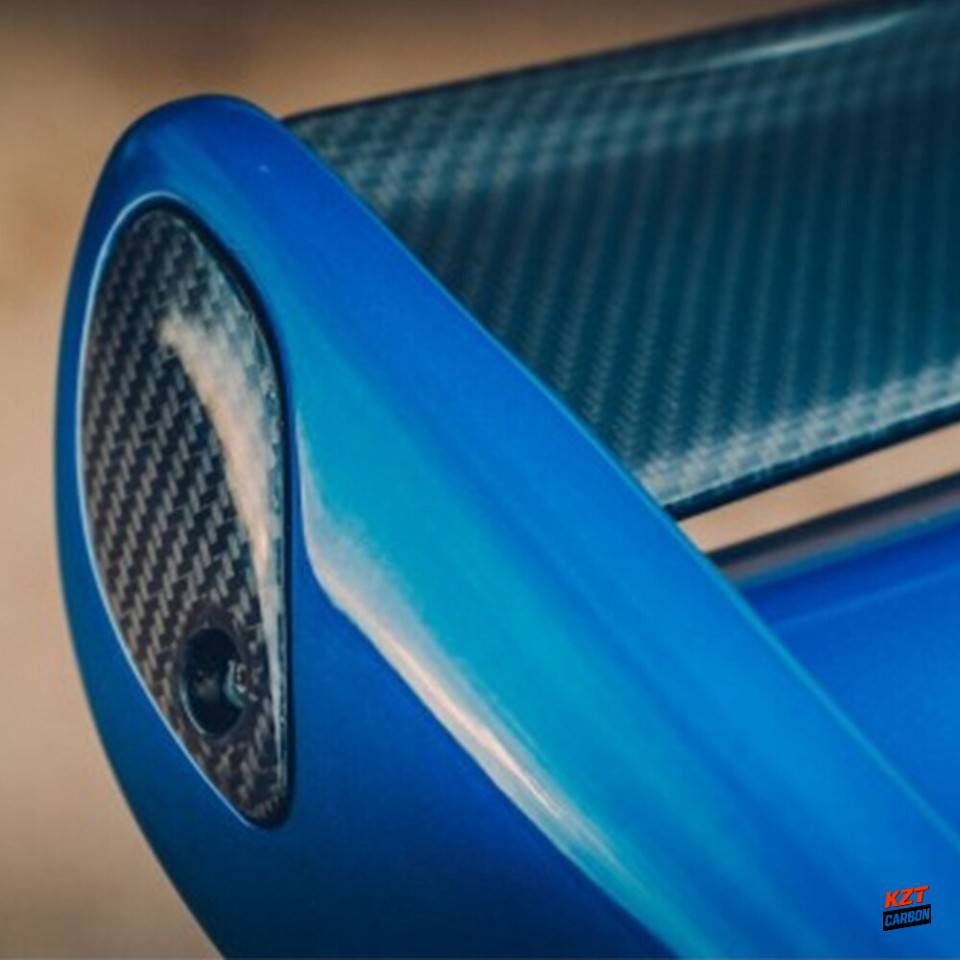 For Nissan Skyline R34 GTR OEM Spoiler with JUN High Spoiler Leg Partial Carbon Fiber (blade+caps)