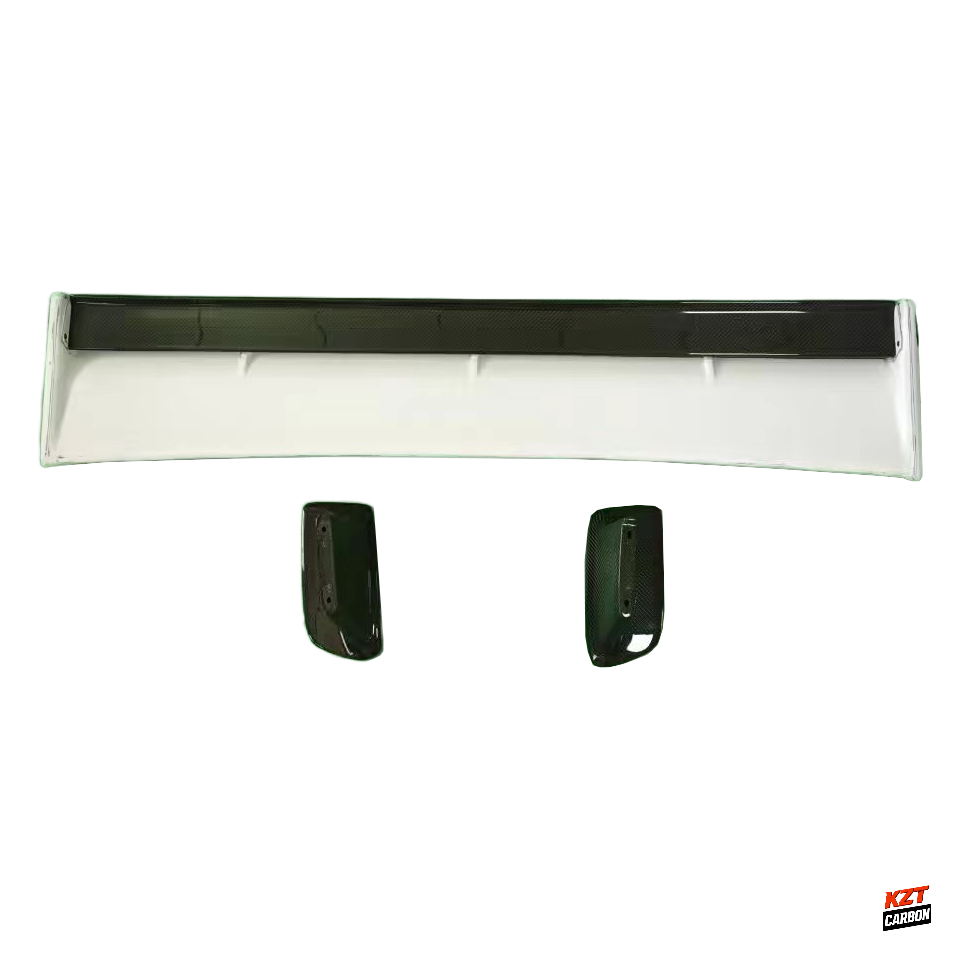 For Nissan Skyline R34 GTR GTT OE Style Trunk Spoiler Carbon In Blade & High Leg Partial Carbon Fiber (blade+caps+legs)