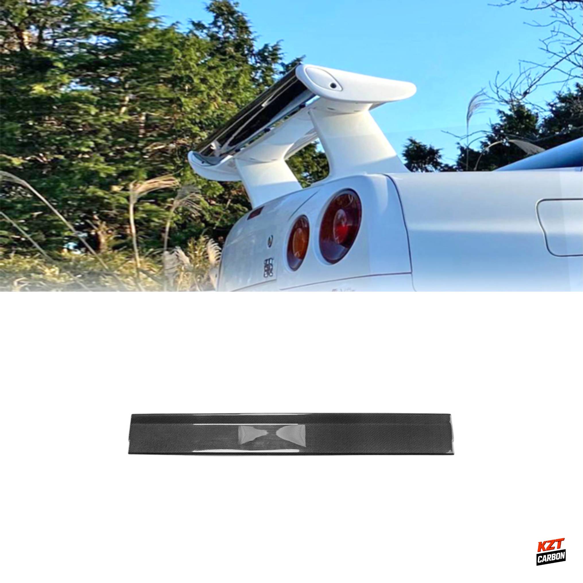 For Nissan Skyline R34 GTR BNR34 SP Type Rear spoiler blade Carbon Fiber