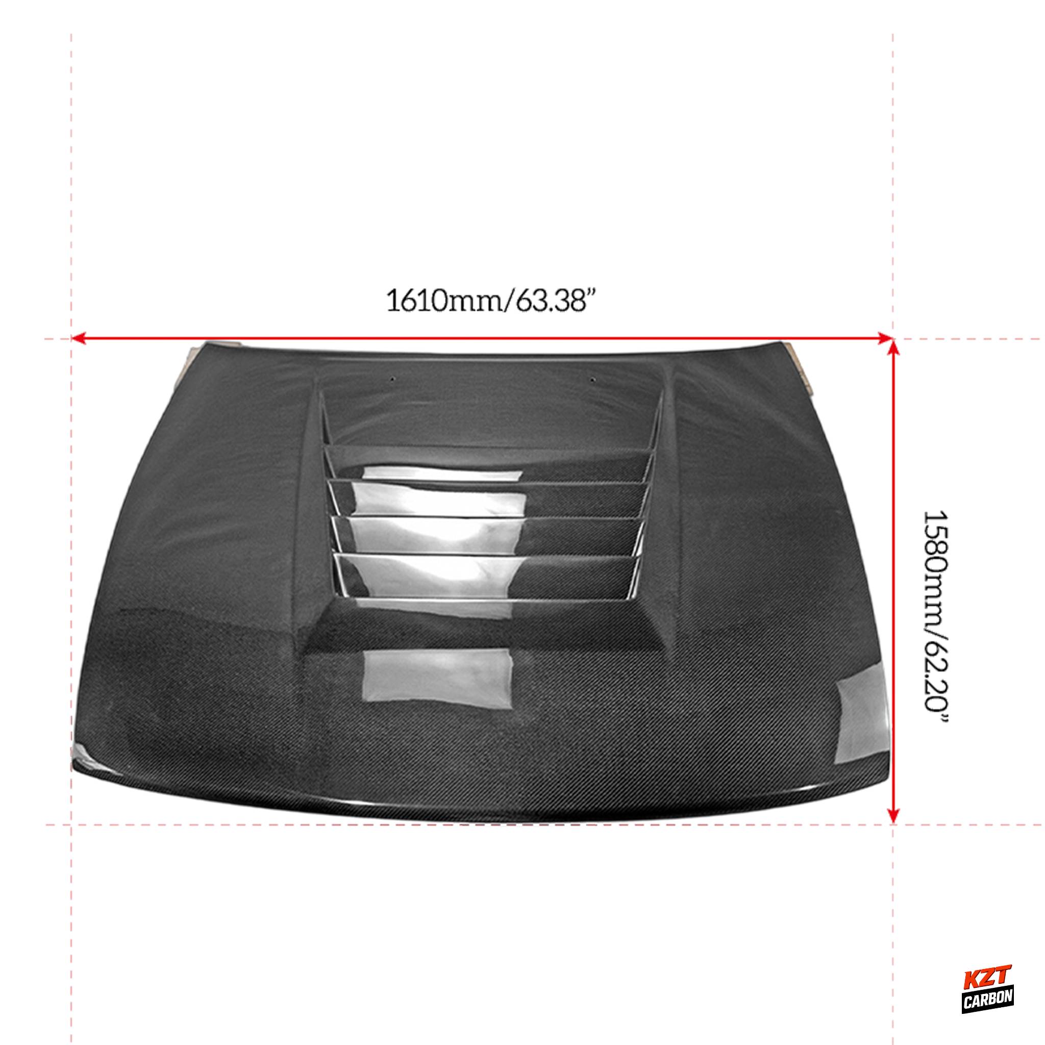 For Nissan Silvia S13 PS13 NIS Style Carbon Fiber Front Bumper Hood Bonnet