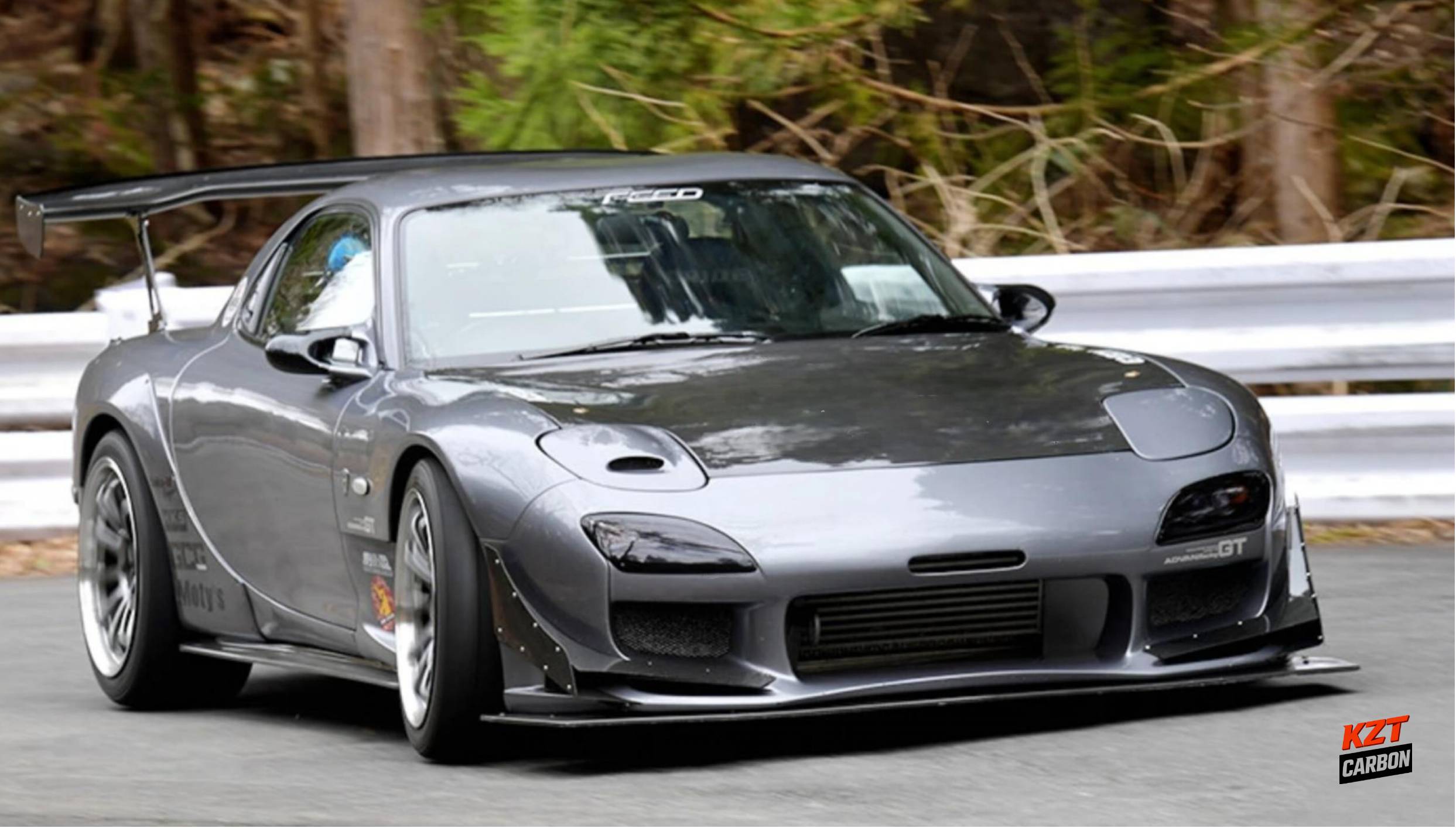 For Mazda RX-7 FD RX7 FD3S NACA Carbon Front Vented Headlight Cover Right Side