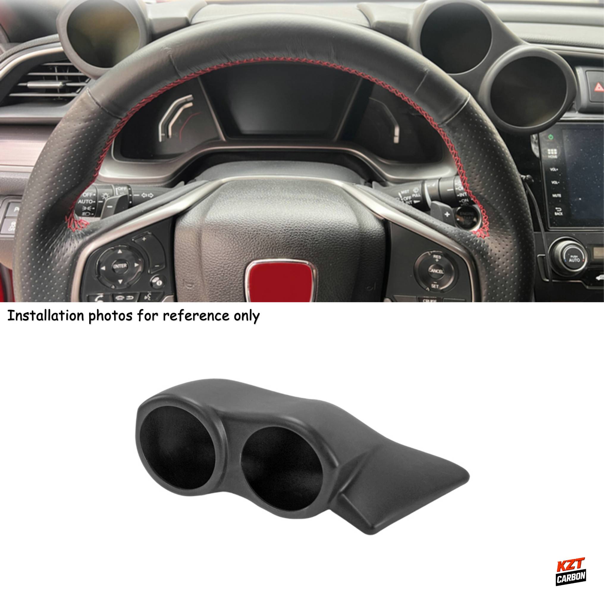 For Honda Civic FK7 FK8 Type R EPR Type A 60mm Double Gauge Pod Cover ABS