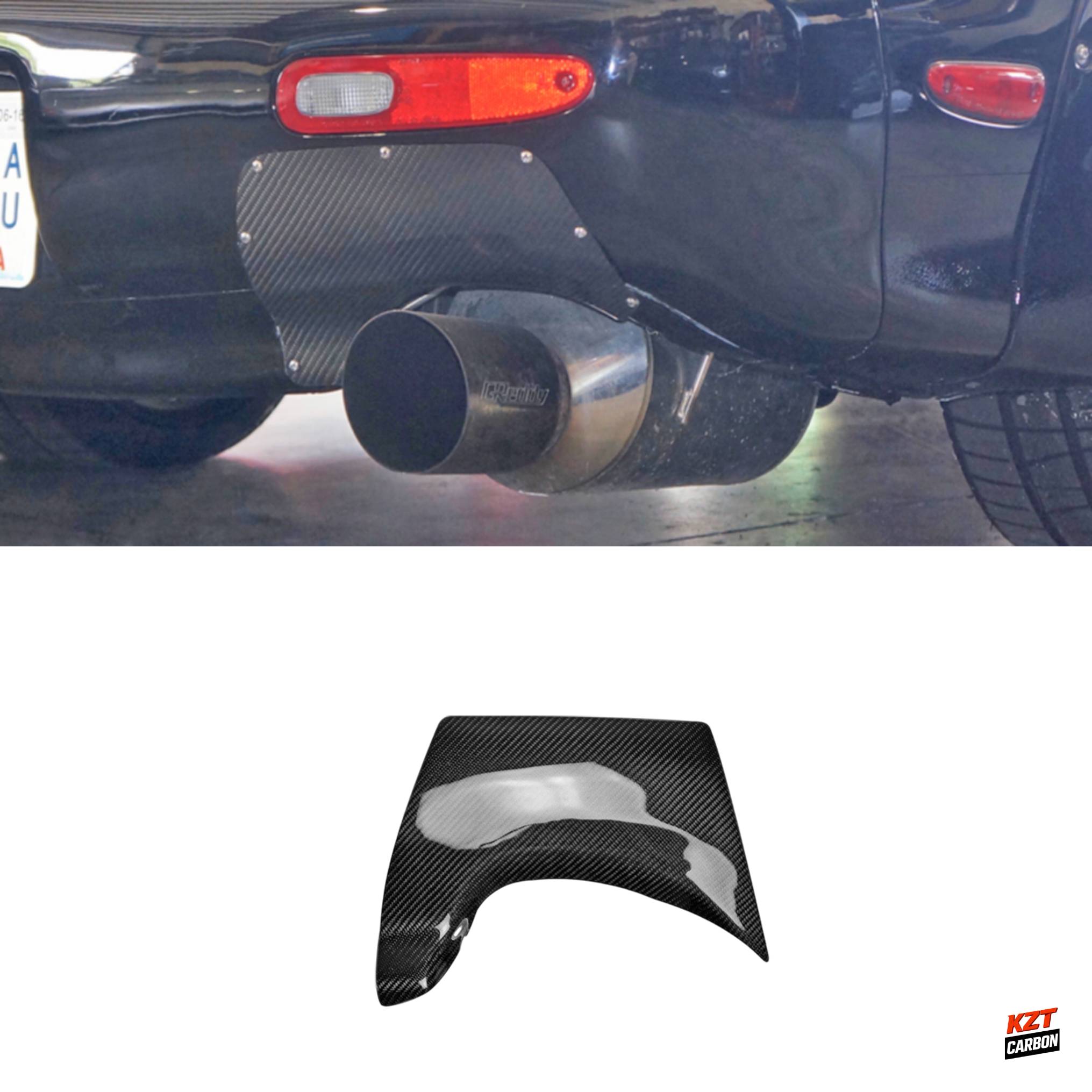 For Mazda RX7 FD3S Rear Bumper Carbon Fiber Exhaust Heat Shield Cover Panel