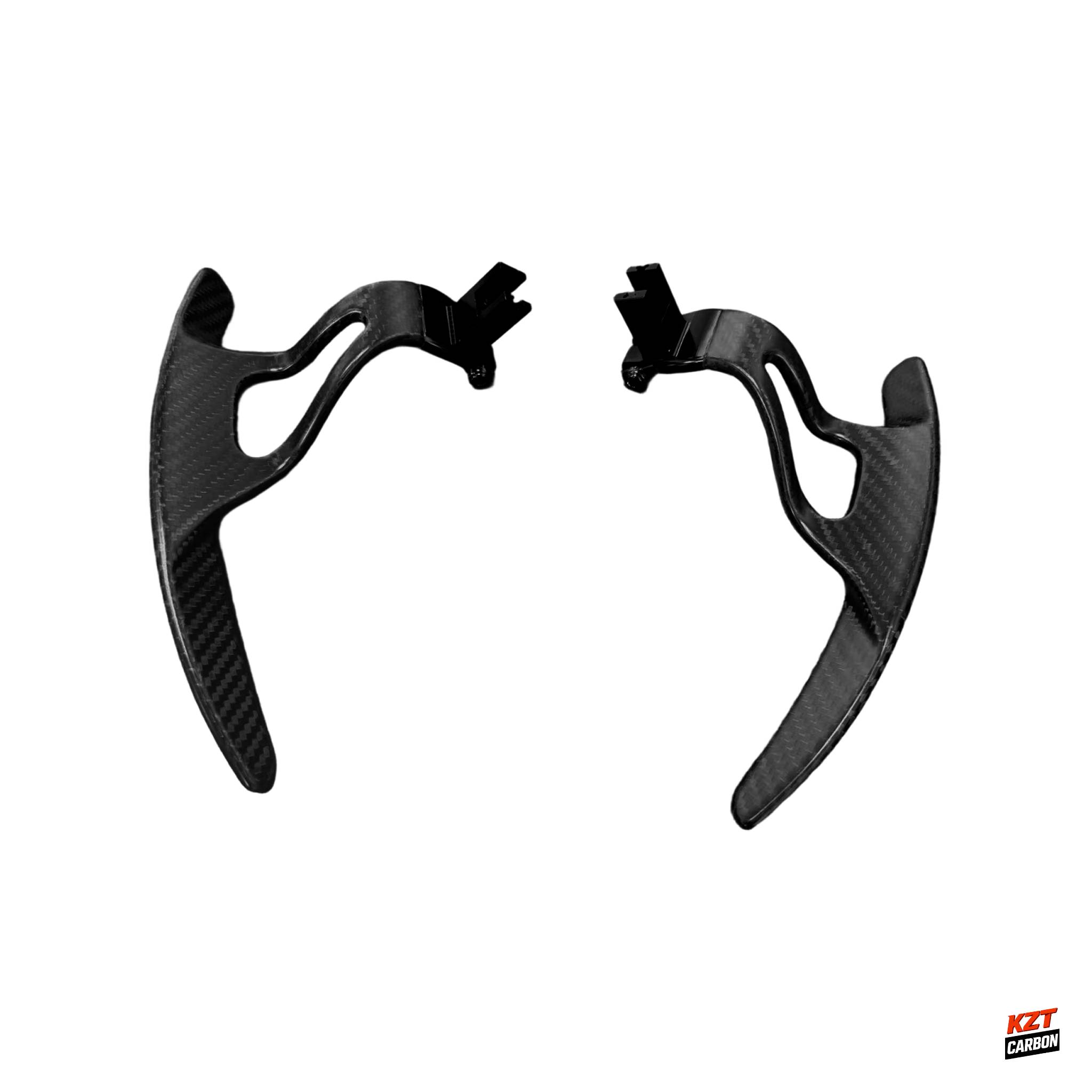 For Nissan GTR R35 CBA DBA 07-16 2X2 Matte Carbon Steering Wheel Shifter Paddle