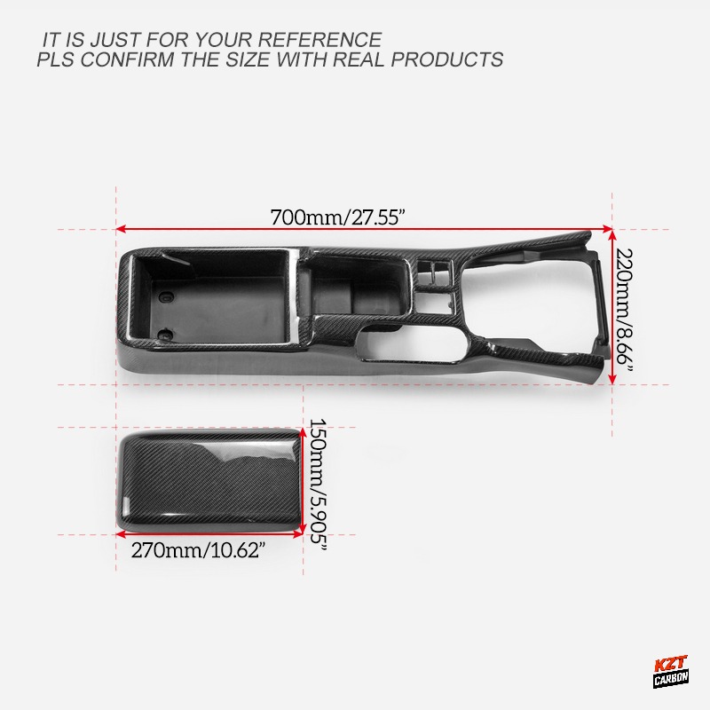 For Nissan Silvia S14 200SX 93-98 (RHD) Carbon Center Console with Armrest Cover