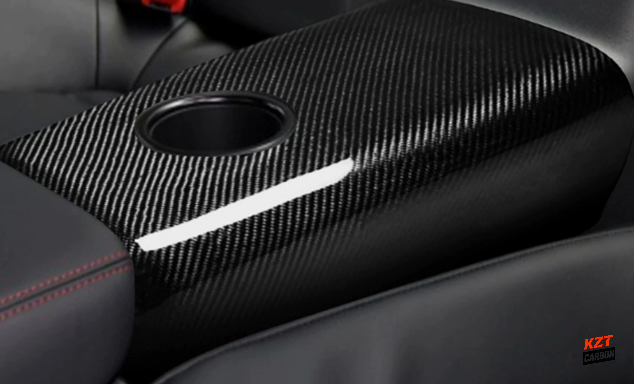 For Nissan GTR R35 CBA DBA 07-16 Dry Carbon OE Style Rear Seat Cup Holder Cover