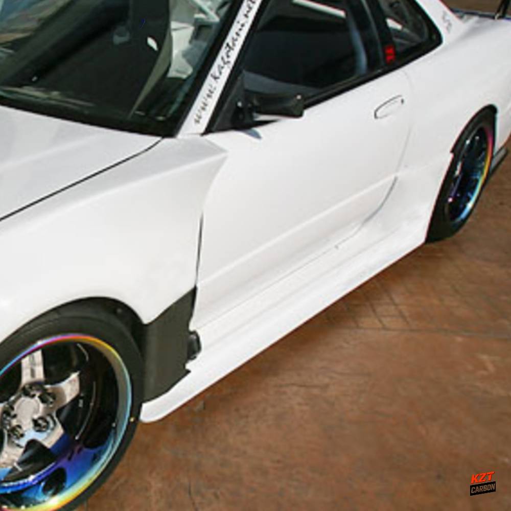 For Nissan Skyline R34 GTR Only Fiberglass GK Style Side Skirts Body Kits