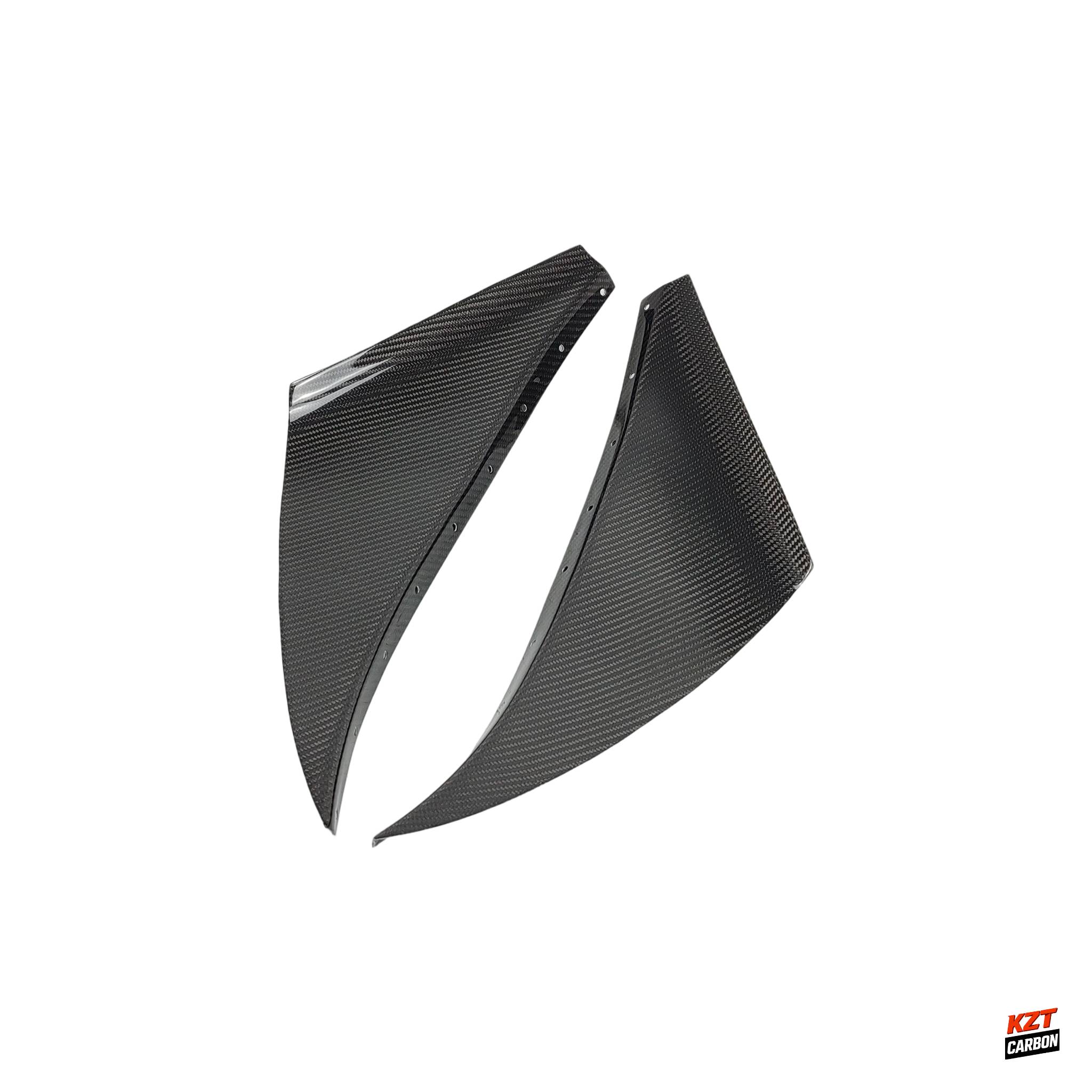 For 93-98 Supra MK4 JZA80 KZ Style Carbon Fiber Front Bumper Canards 2pcs