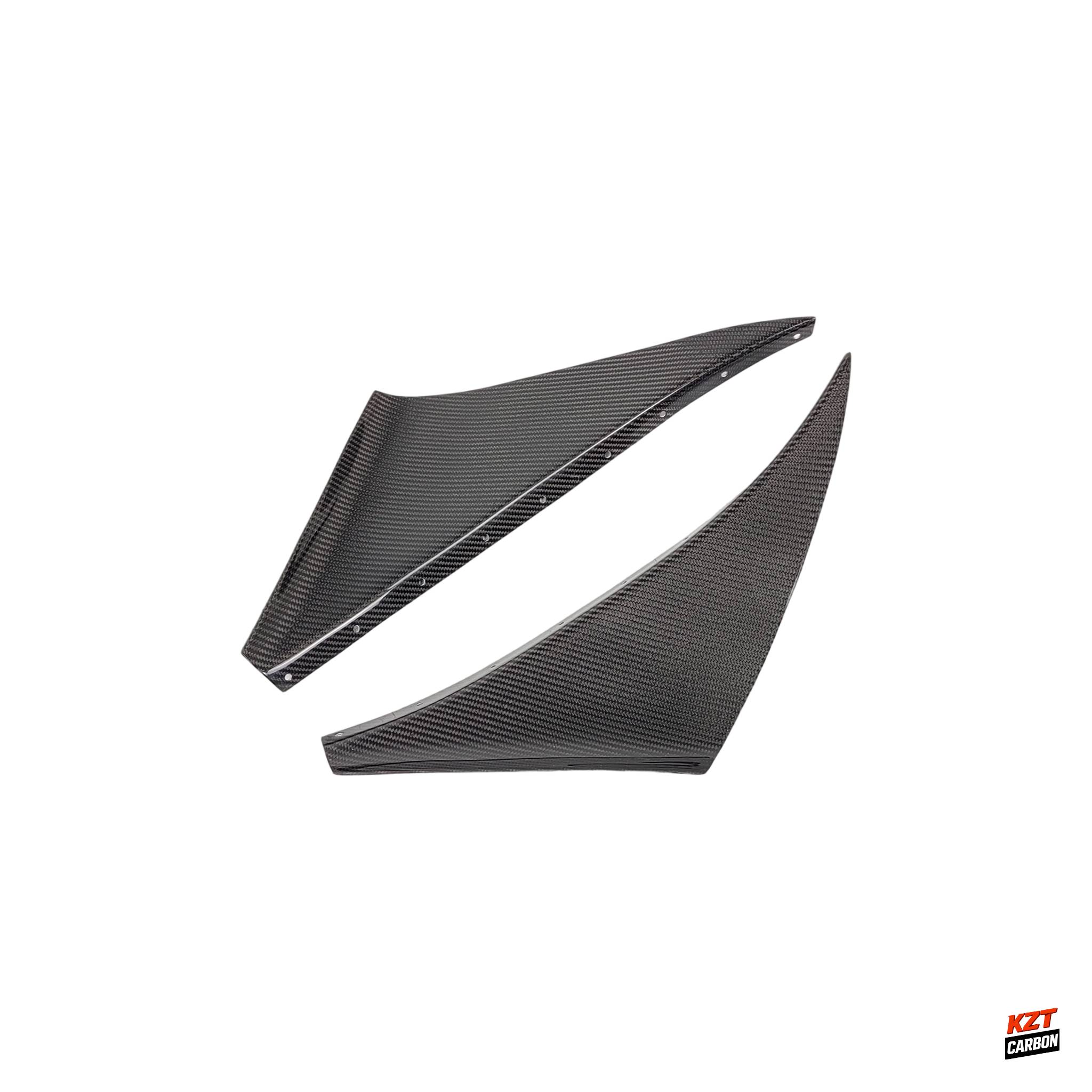 For 93-98 Supra MK4 JZA80 KZ Style Carbon Fiber Front Bumper Canards 2pcs