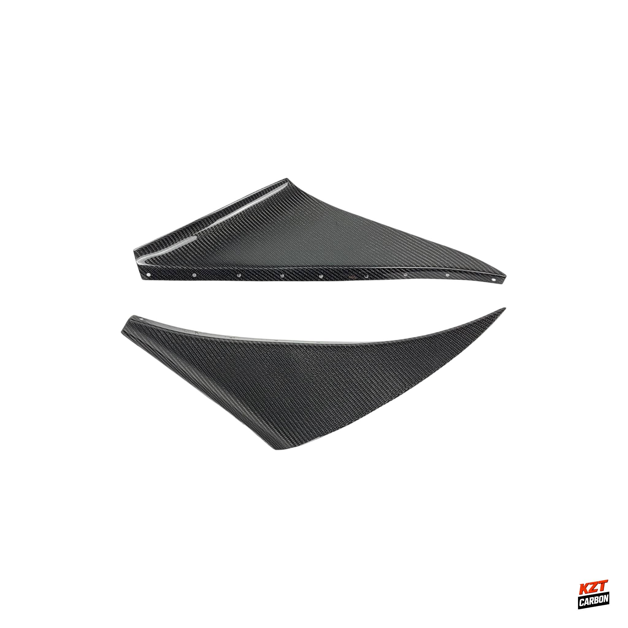 For 93-98 Supra MK4 JZA80 KZ Style Carbon Fiber Front Bumper Canards 2pcs