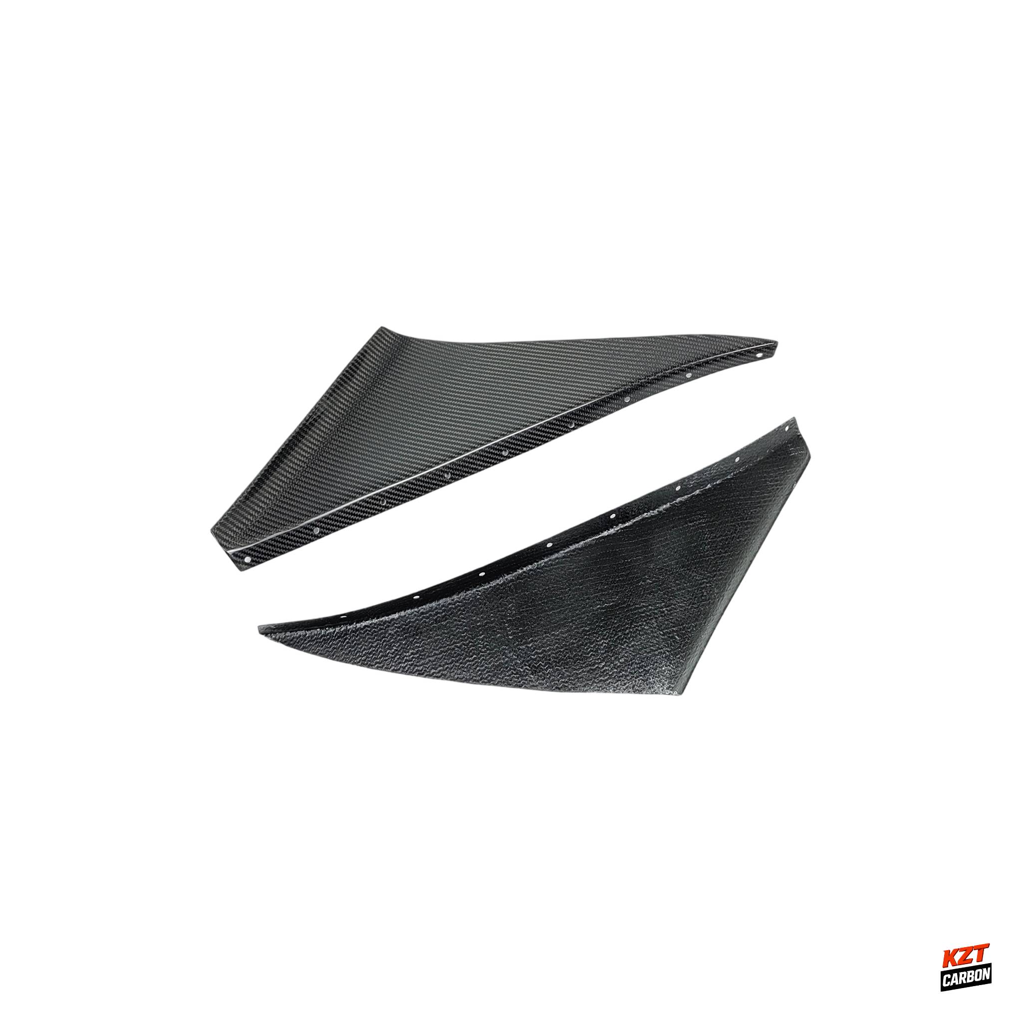 For 93-98 Supra MK4 JZA80 KZ Style Carbon Fiber Front Bumper Canards 2pcs