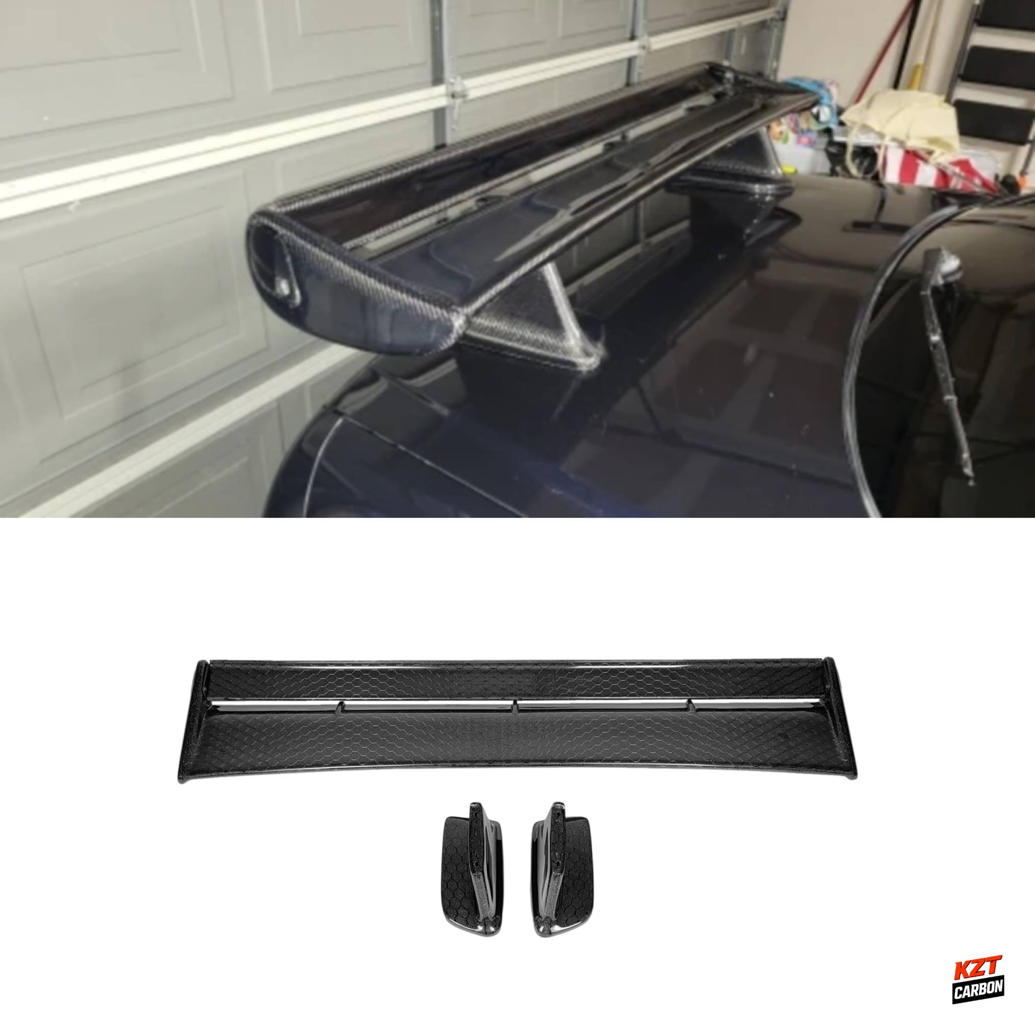For Nissan Skyline R34 GTR GTT OE Honeycomb Carbon Fiber Rear Trunk Spoiler