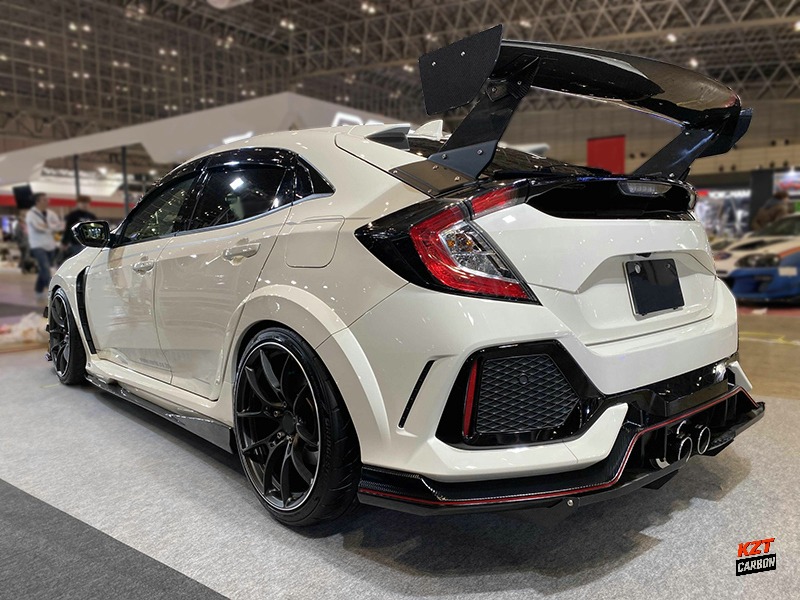 For Honda Civic Type R FK8 17-19 Fiberglass Unpaint VRSAR1 Style Rear Diffuser