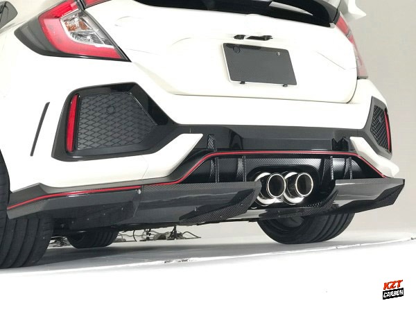 For Honda Civic Type R FK8 17-19 Fiberglass Unpaint VRSAR1 Style Rear Diffuser