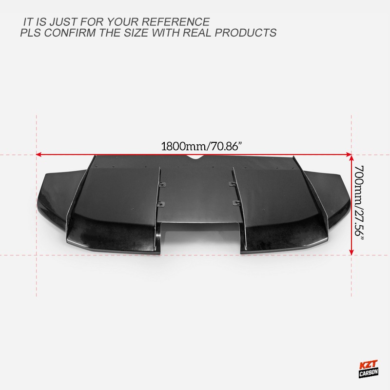 For Honda Civic Type R FK8 17-19 Fiberglass Unpaint VRSAR1 Style Rear Diffuser