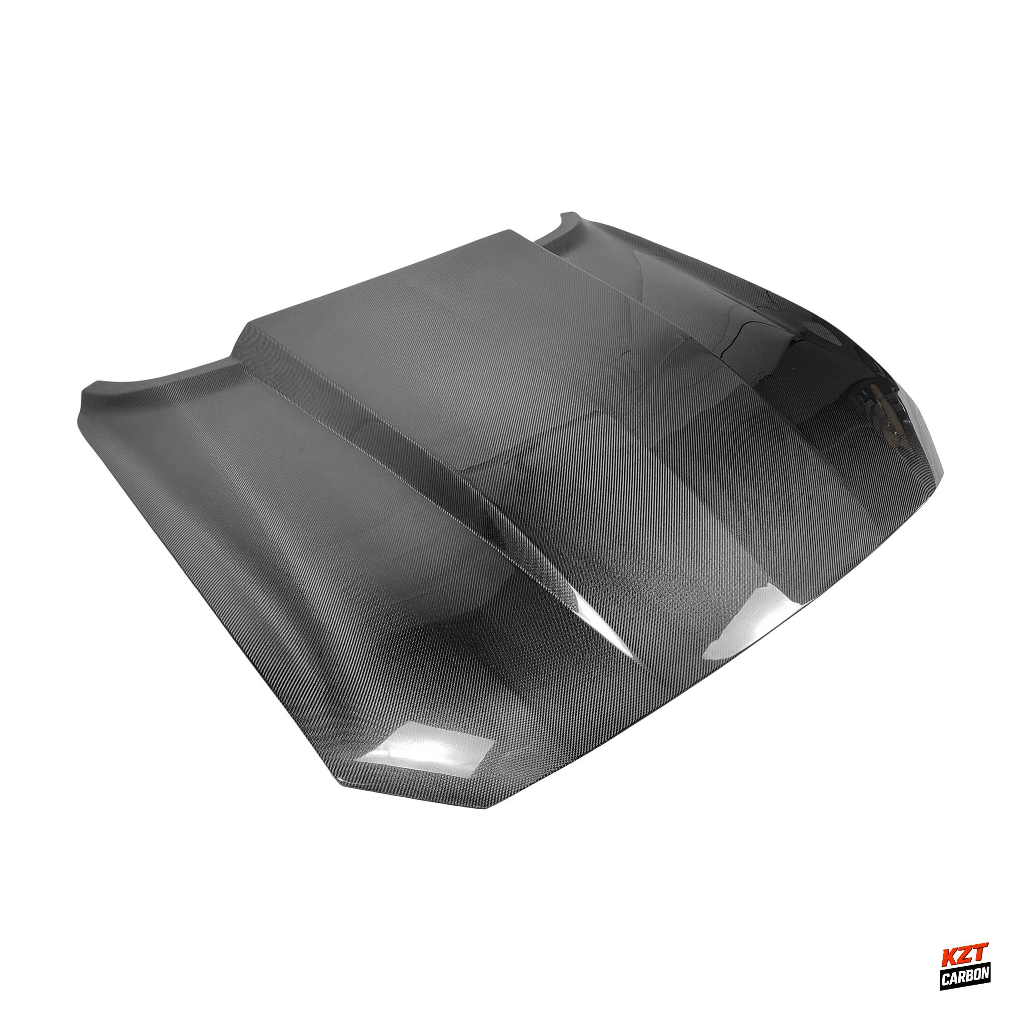For Ford Mustang 2Dr 18-23 Only Carbon Supercharged Front Vented Cooling Hood