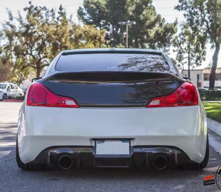 For Infiniti G37 Q40 2 Door Coupe 08-13 HT Style Carbon Rear Trunk (With Camera Hole)