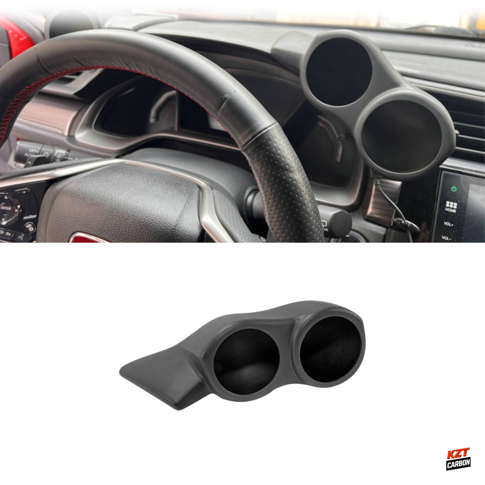 For Honda Civic FK7 FK8 Type R EPR Type B 60mm Double Gauge Pod Cover ABS