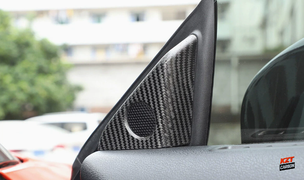 For Nissan GTR R35 07-16 Dry Carbon Fiber OE Style Door Speaker Surround Cover