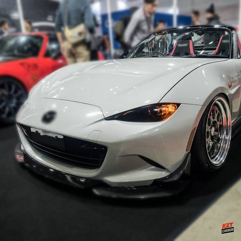 For Mazda MX5 Miata ND 16-24 GVT3 Style Fiberglass Unpaint Front Bumper Lip