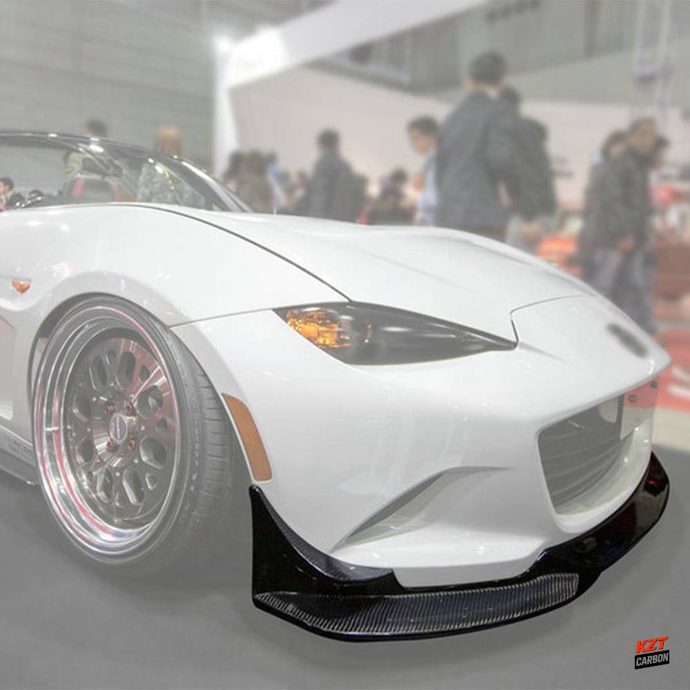 For Mazda MX5 Miata ND 16-24 GVT3 Style Fiberglass Unpaint Front Bumper Lip