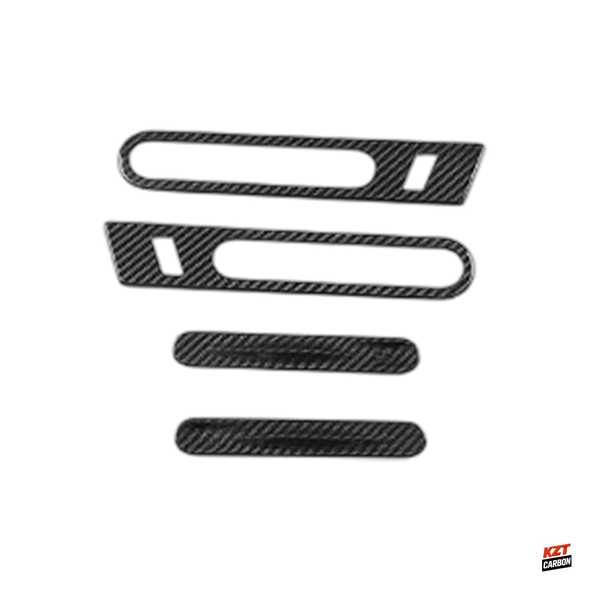 For Nissan GTR R35 07-16 Dry Carbon OE 4-Piece Outter Door Handle Trim Cover Set