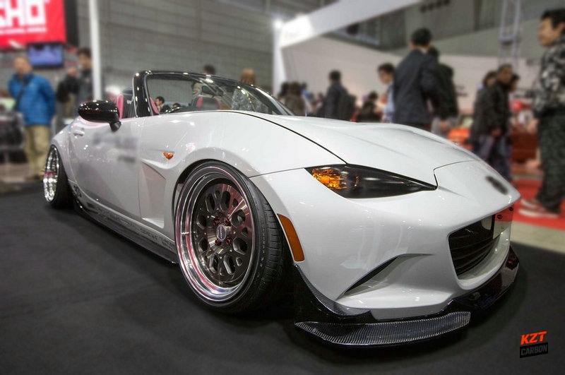 For Mazda MX5 Miata ND 16-24 GVT3 Style Carbon Fiber Front Lip Diffuser