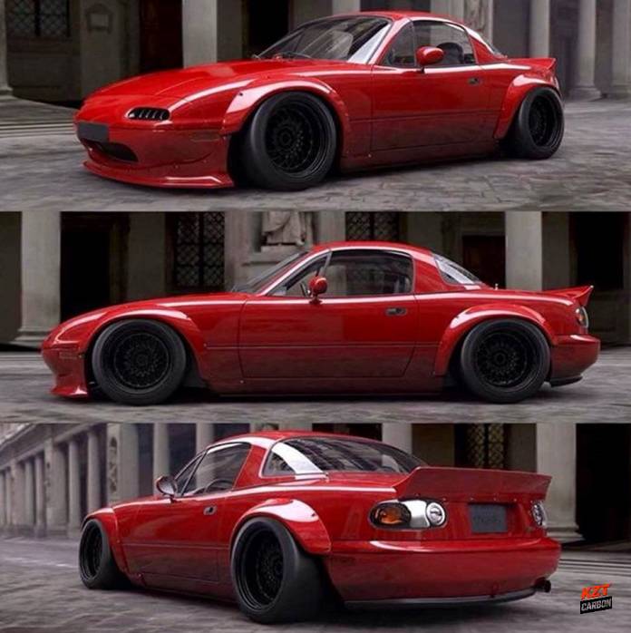 For Mazda MX5 1989-97 NA Miata Roadster R Bunny Fiberglass Rear Spoiler Wing